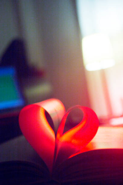 istock Romantic love heart shape made from pages of book. 965656484