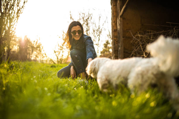 istock Precious moments between a woman and her dog 965661710