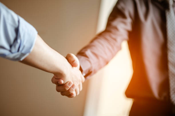 istock Business people shaking hands.business and office concept . 965668948