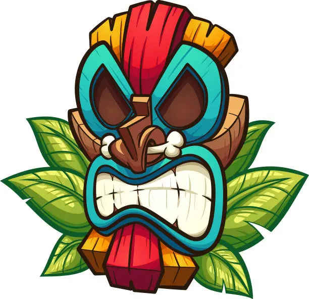 Vector illustration of Tiki Mask