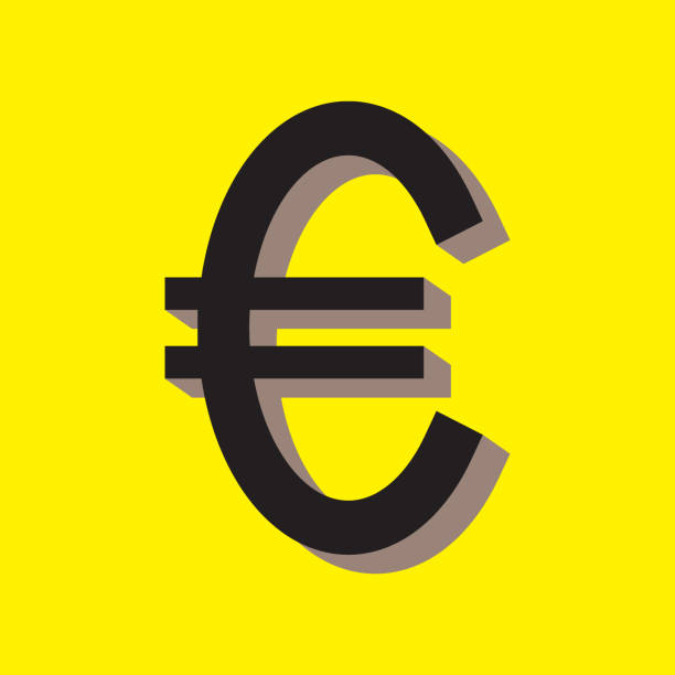 иконка евро - bank symbol computer icon european union euro note stock illustrations