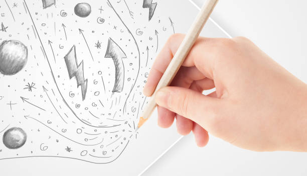 istock Hand drawing abstract sketches and doodles on paper 965682516