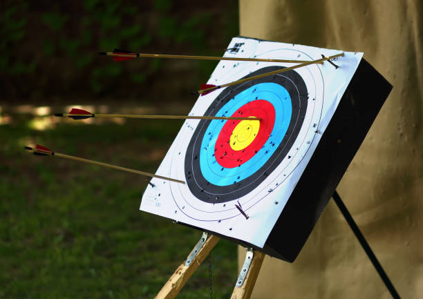 istock Bullseye with many arrows outdoor 965691410