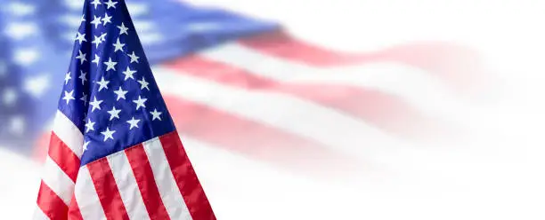 USA or American flag background with copy space