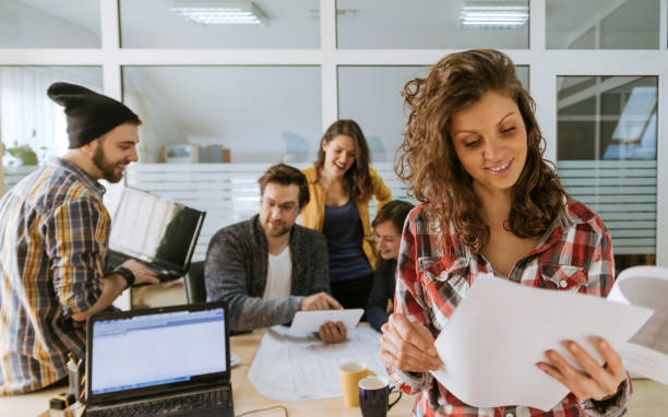 istock Start Up Team Of Freelancers In The Office 965695612