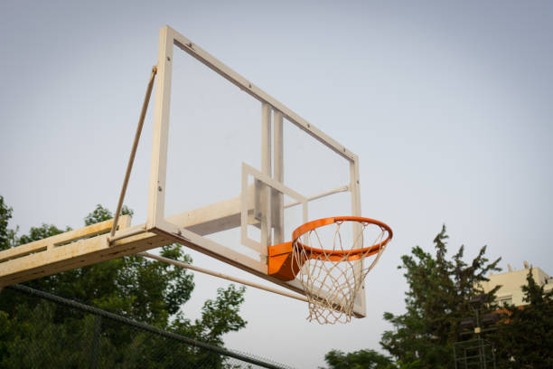 istock Basketball hoop in open air. 965706674