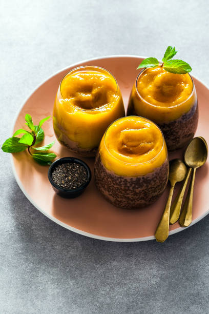 istock healthy delicious breakfast of pudding made from chia seeds and 965706852