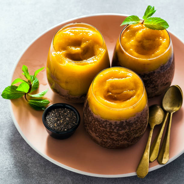 istock healthy delicious breakfast of pudding made from chia seeds and 965706994
