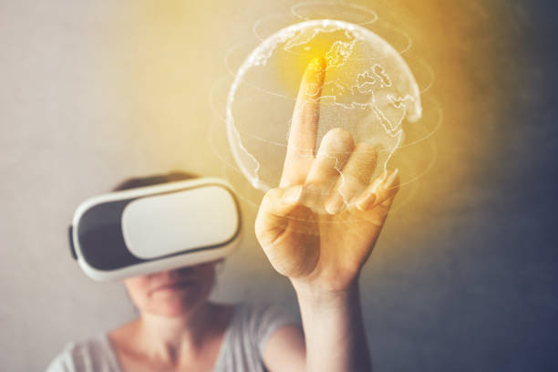 istock Woman immersed in virtual reality 965715022