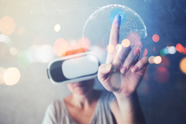 istock Woman immersed in virtual reality 965715090
