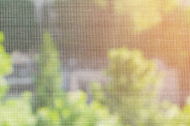 istock Mosquito net on the window. Protection against insects. Background. 965719278