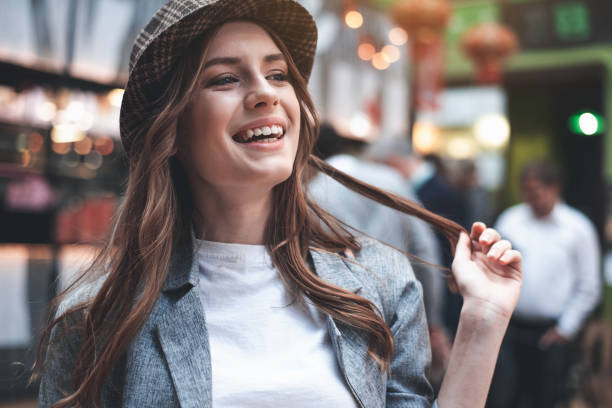istock Attractive lady is laughing outdoors 965719446