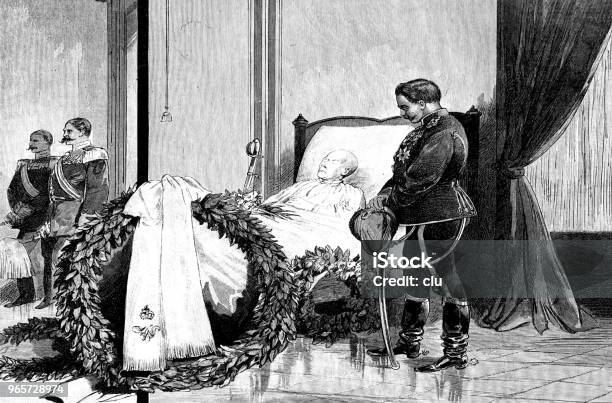 The German Emperor At The Deathbed Of Count Von Moltke Stock Illustration - Download Image Now