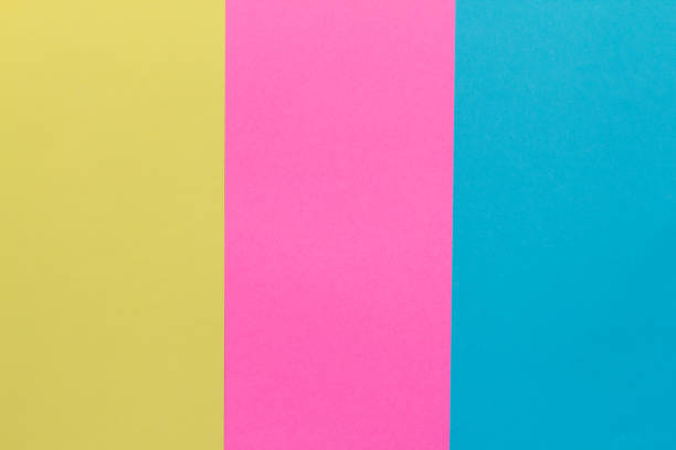 istock Creative geometric  paper background. Pink, blue, yellow colors. Abstraction. Template. 965732276