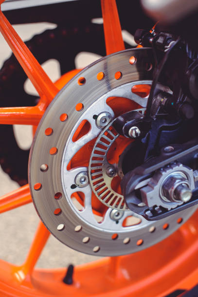 istock rear brake disc for a sports motorcycle 965743468