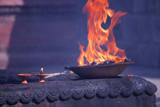 Flame, Kathmandu, Nepal, Pashupatinath, Hinduism, Religion, Sacred place