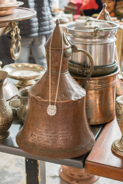 istock Very old style metal ewer water jar 965761430