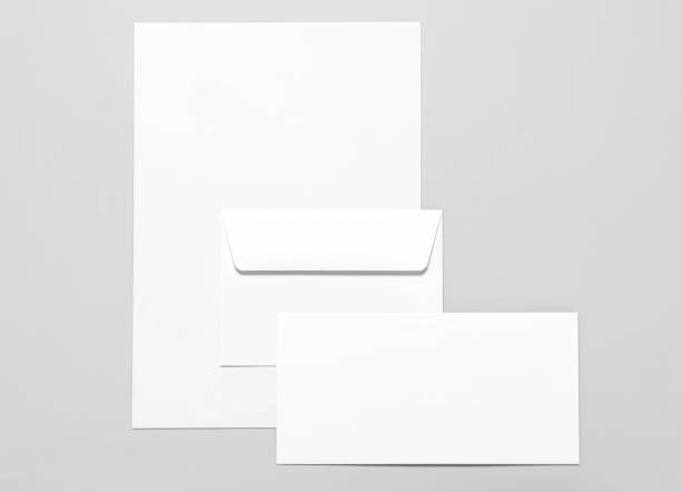 istock Sheets of paper and two envelopes 965789882