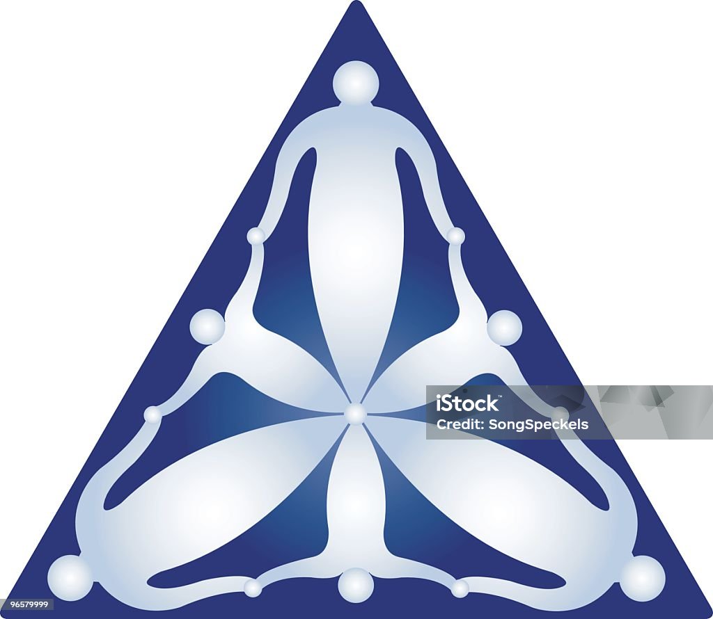 Ícone de seis números Triangle - Vetor de 6-7 Anos royalty-free