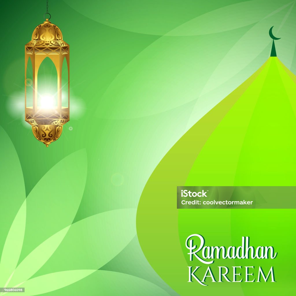Green Ramadan Kareem Background Or Arabic Background Stock Illustration -  Download Image Now - iStock