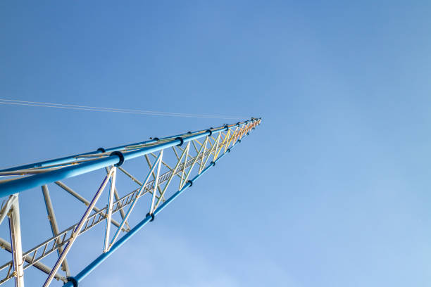 istock Amusement park sling shot crane 965824406