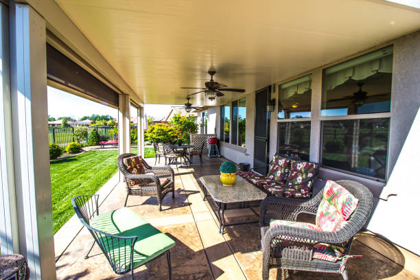 istock Outdoor Patio At Modern Home 965828720