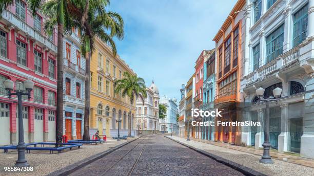 Calle Del Bom Jesus Foto de stock y más banco de imágenes de Recife - Recife, Brasil, Estado de Pernambuco