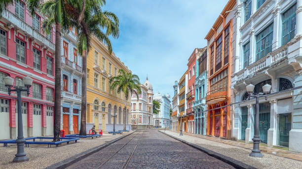 Bom Jesus street One of the most beautiful and famous street in Recife/Brazil brazil stock pictures, royalty-free photos & images