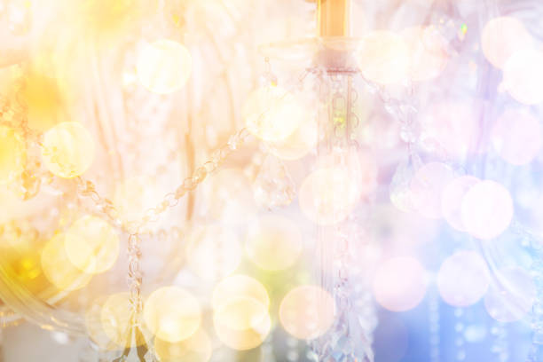 istock Chrystal chandelier close-up. Glamour background with copy space 965850104