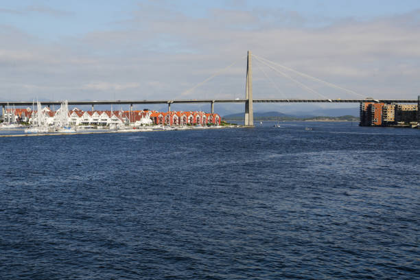 Bridge in Stavanger The bridge over the sea in the port of Stavanger, Norway stavanger cathedral stock pictures, royalty-free photos & images