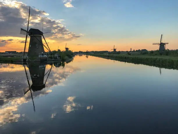 Photo of The Kinderdijk windmills