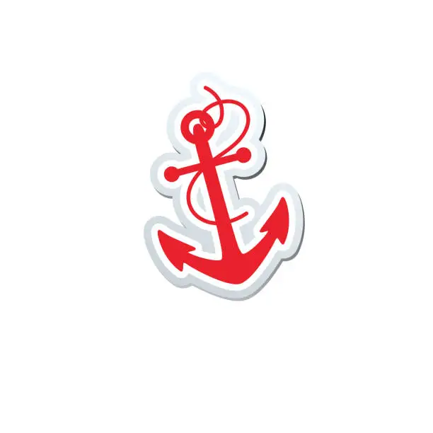 Vector illustration of Cute Nautical Icon - Anchor