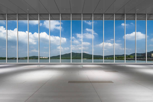 istock Beautiful penthouse, empty living room 965889892