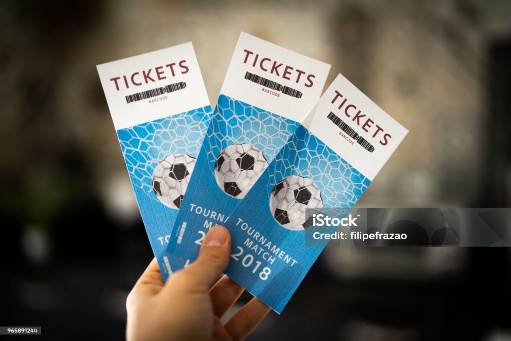 Tickets Tournament Match 2018 tickets 2018 Ticket Stock Photo