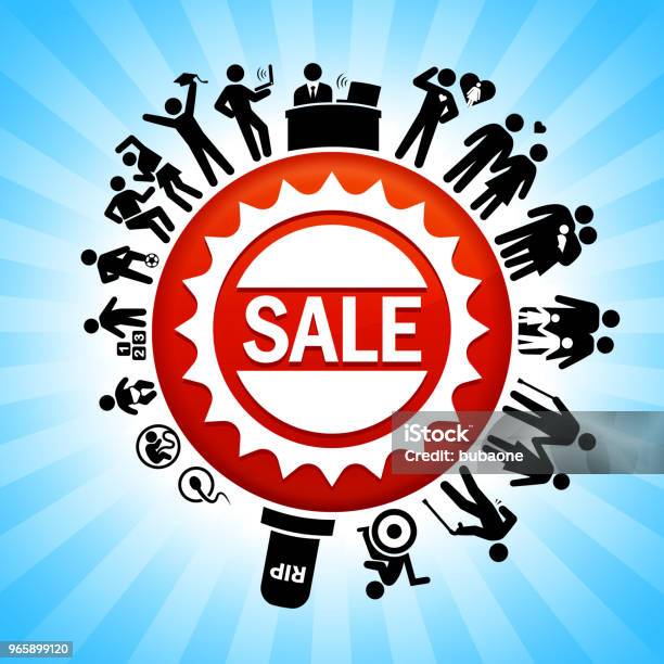 Sale Badge Lifecycle Stages Of Life Background Stock Illustration - Download Image Now - Adolescence, Adult, Aging Process