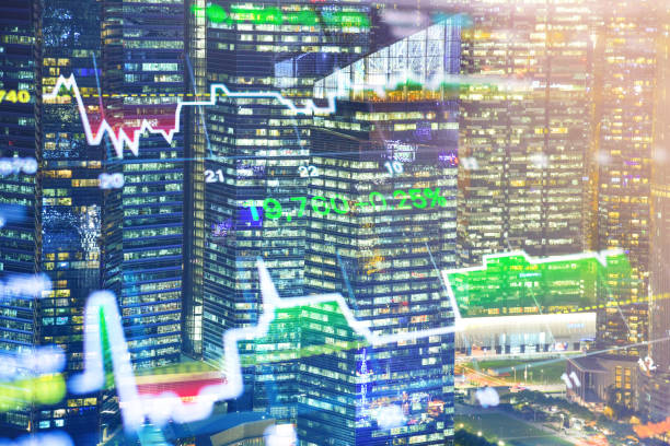 istock Panoramic view urban cityscape singapore with investment theme background 965922076