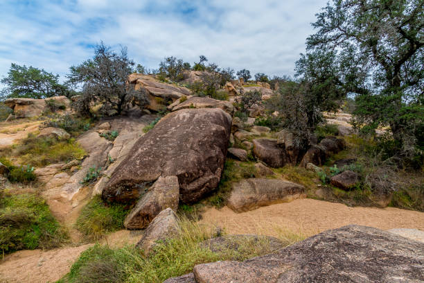 Large Granite Boulders at Enchanted Rock, Texas.