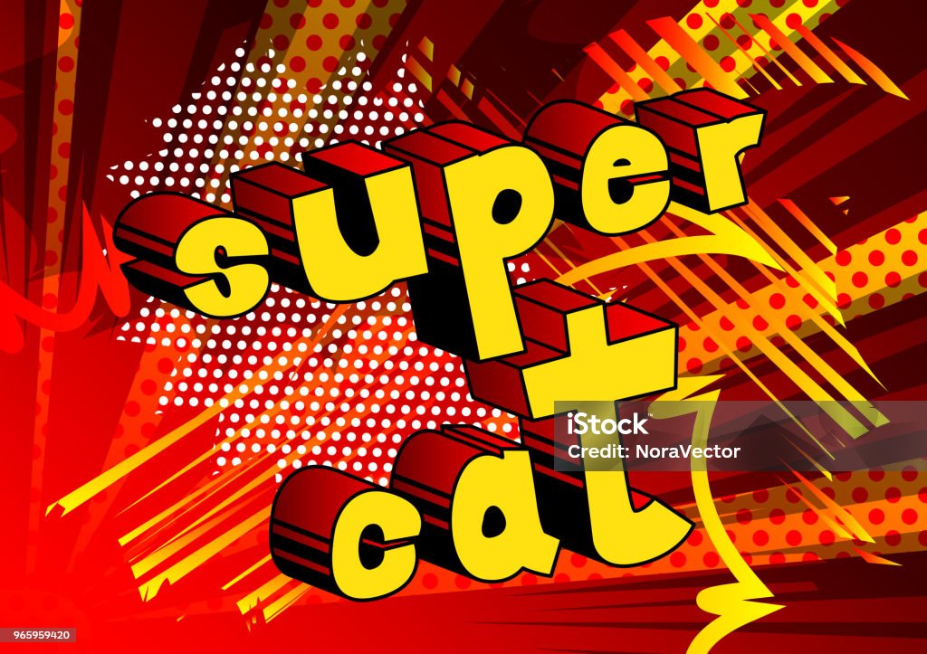 Super Cat - Lizenzfrei Abstrakt Vektorgrafik