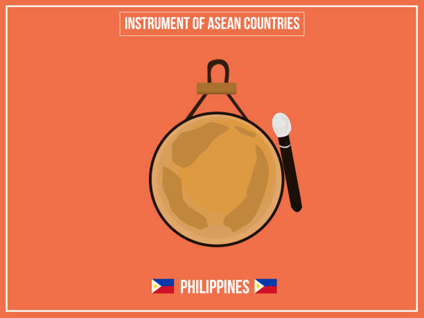 wektory ilustracji instrumentu filipin kraju - philippines flag vector illustration and painting stock illustrations