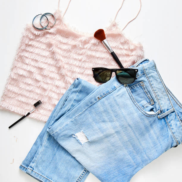 istock flat lay feminine clothes and accessories collage 965991678