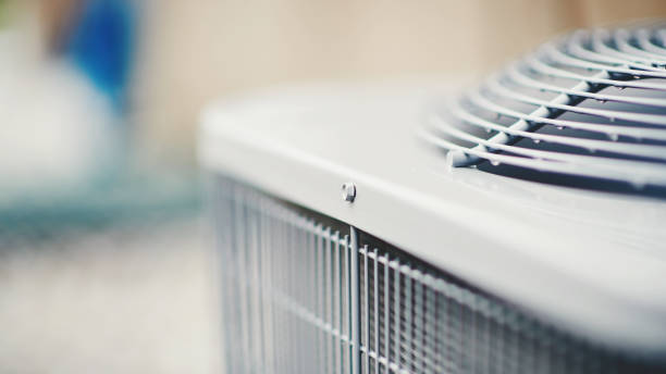 Air conditioner unit in residential garden