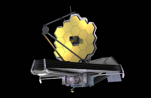 il james webb space telescope (jwst o webb), illustrazione 3d, elementi di questa immagine sono forniti dalla nasa - webb foto e immagini stock