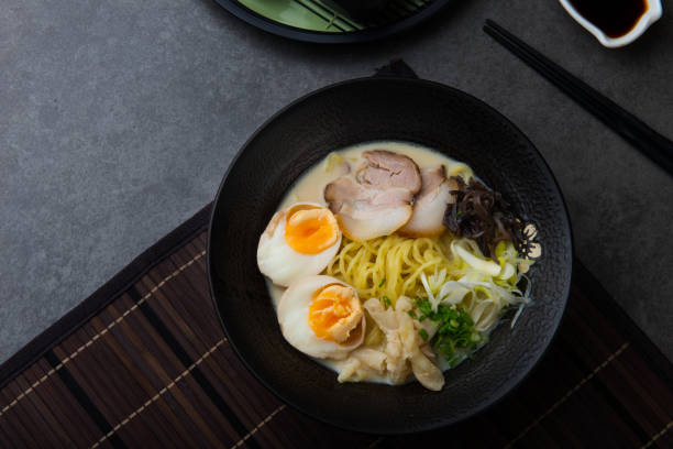 istock japanese braised pork belly ramen noodles flat lay view 966030238
