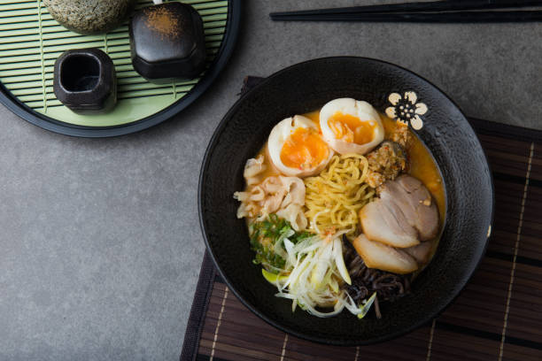 istock japanese spicy miso ramen noodles with pork belly and marinated egg 966032340