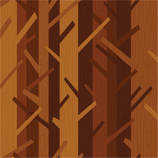 woods background vector art illustration