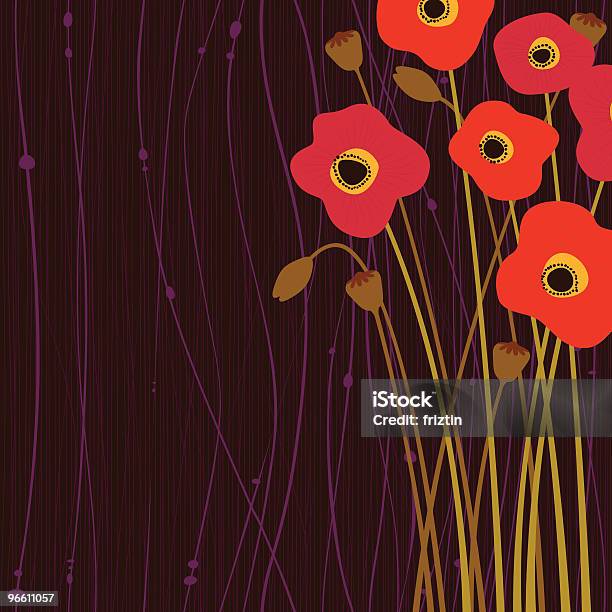 Poppy Flowers Stock Illustration - Download Image Now - Poppy - Plant, Vector, Line Art