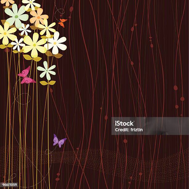 Blumen Brauner Hintergrund Stock Vektor Art und mehr Bilder von Variation - Variation, Baumblüte, Bildhintergrund