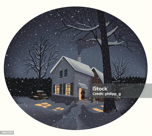 Souvenirs De Noël Vecteurs libres de droits et plus d'images vectorielles de Maison - Maison, Neige, Noël