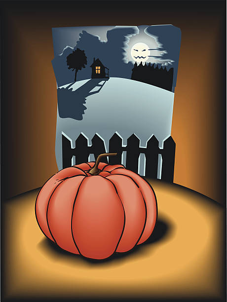 Creepy halloween vector art illustration