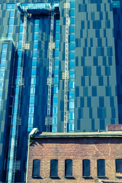 istock A  building site where a skyscraper and old Victorian warehouse are being renovated 966112388